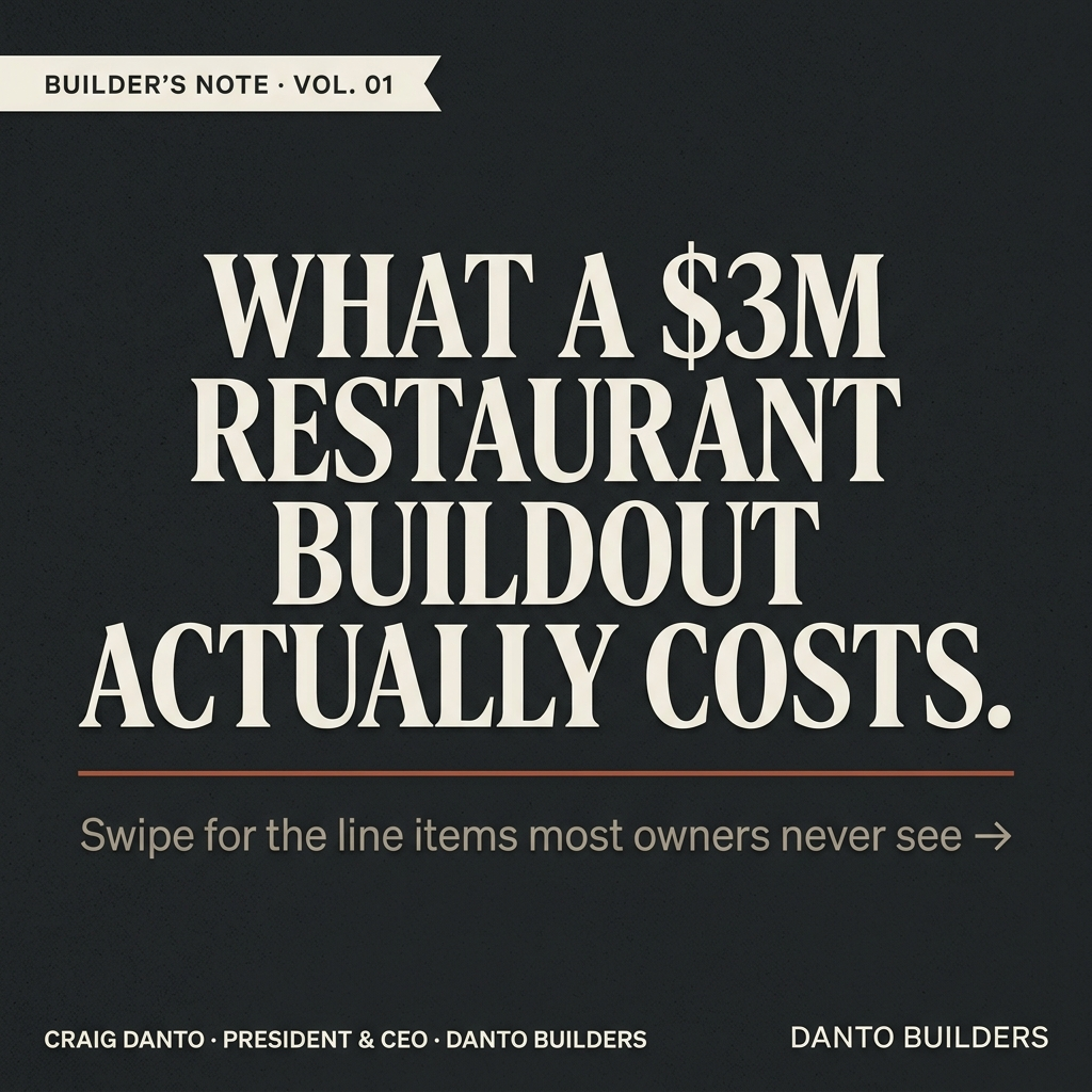 Builder's Note carousel cover — restaurant buildout costs