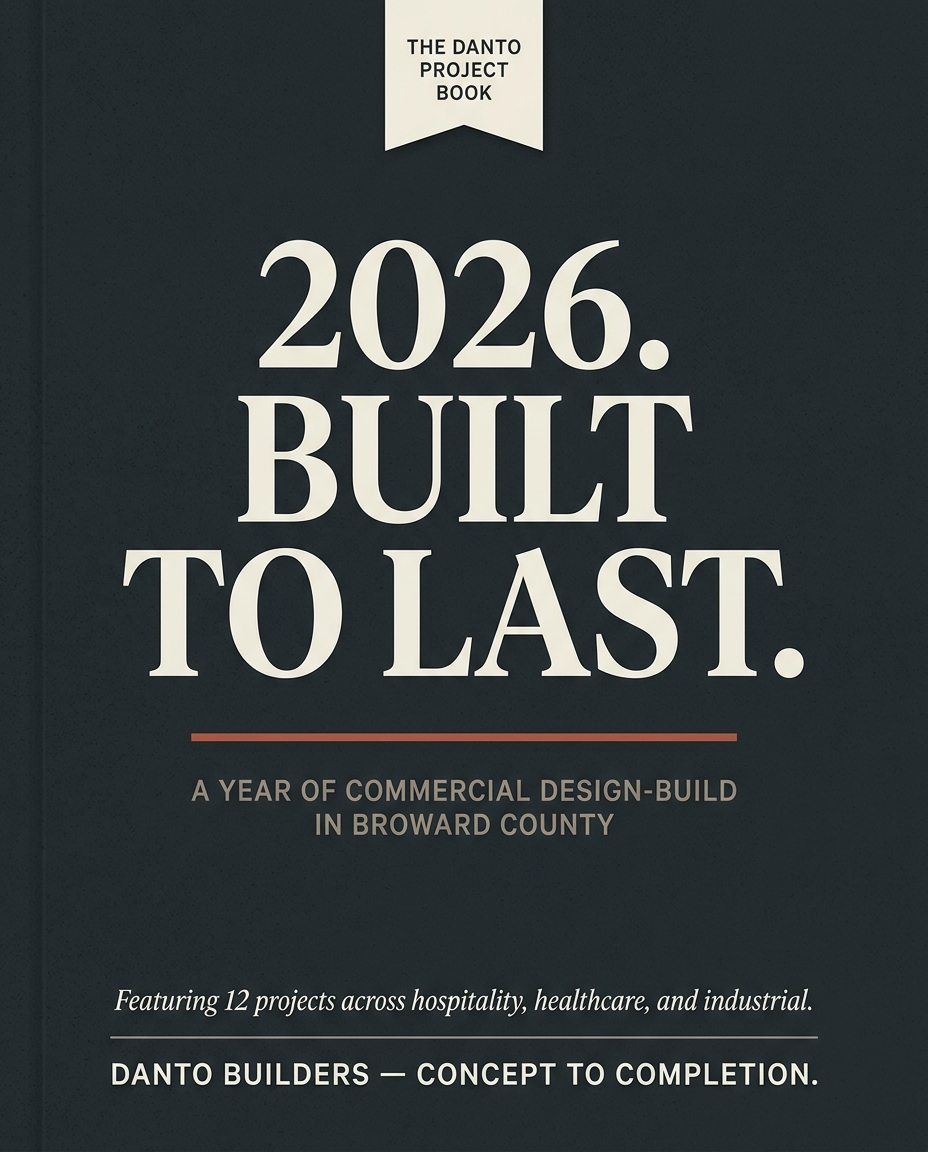 2026 Built to Last annual book cover — dark charcoal